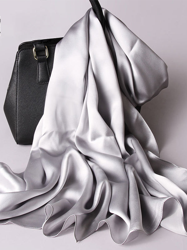 SilkSilky  Pure Silk Scarf LightGray 001