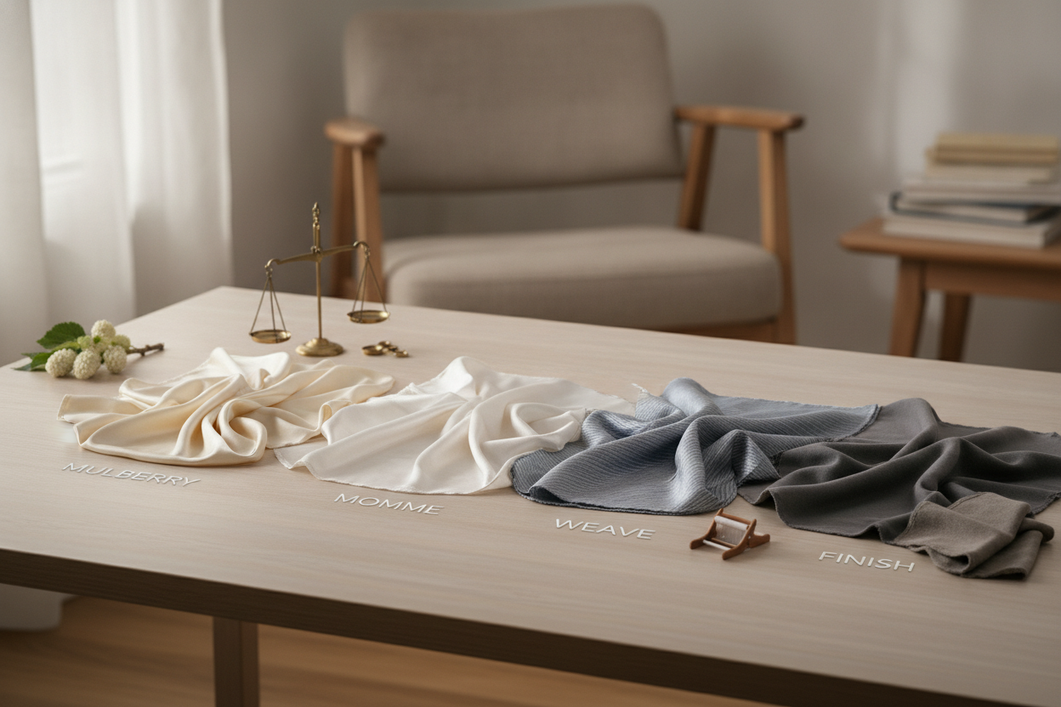 Silk Quality Claims: How Mulberry, Momme, Weave, and Finish Work Together cover