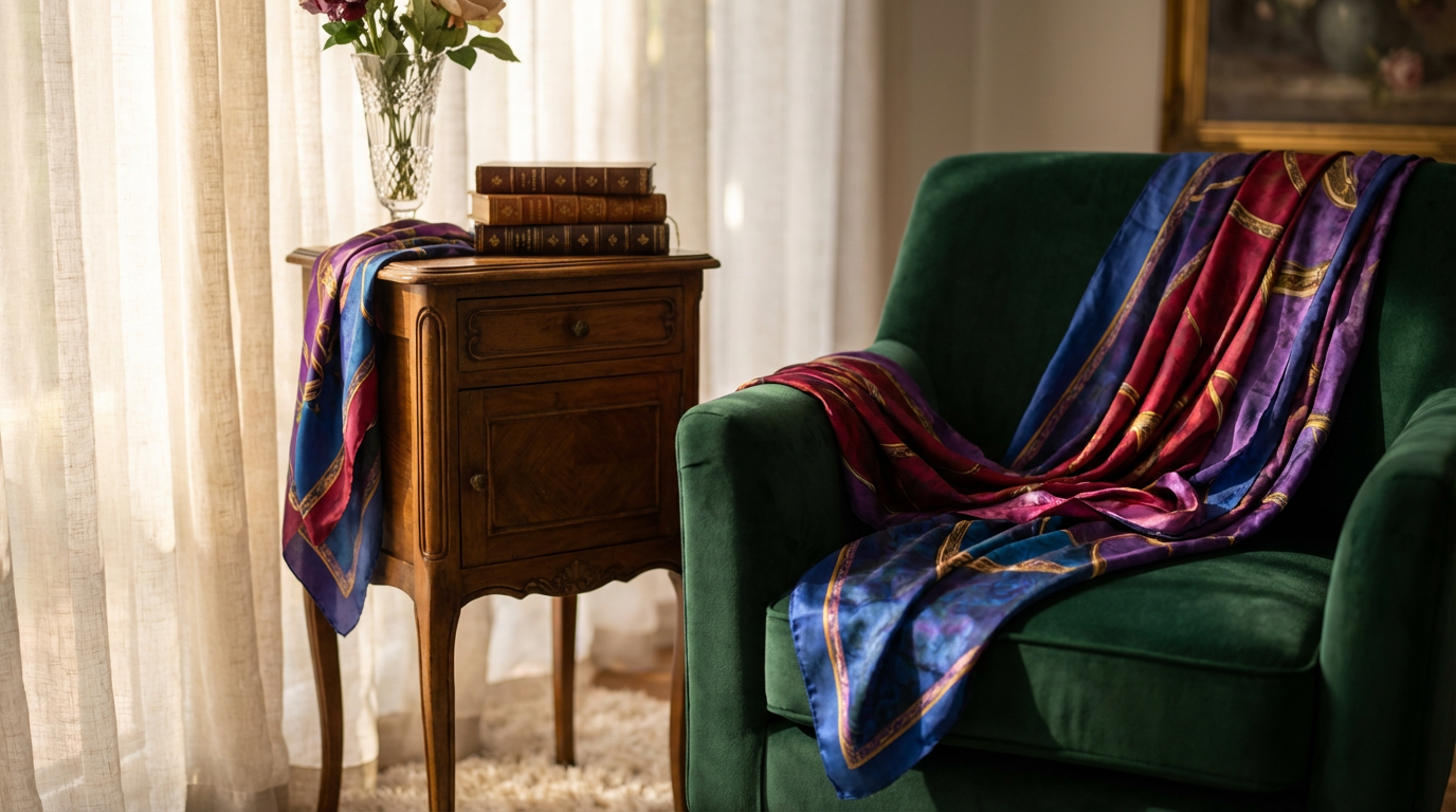 5 Unexpected Ways to Use a Silk Scarf in Your Home Decor