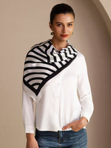 [White Arcs] SilkSilky Scarf 003