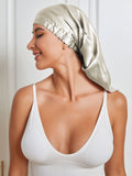 SilkSilky US Pure Silk Sleep Cap Beige 004