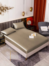 [Khaki] SilkSilky  19Momme Bedding Set 001