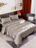 SilkSilky US 19Momme Pure Silk Bedding Set Gray 001