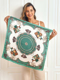 SilkSilky US Pure Silk Scarf LightGreen 003