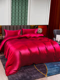 SilkSilky US 25Momme Pure Silk Bedding Set Wine 004