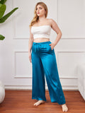 SilkSilky US Pure Silk Plus Size Womens Pants Teal 006