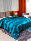 SilkSilky US 22Momme Pure Silk Duvet Cover Teal 003