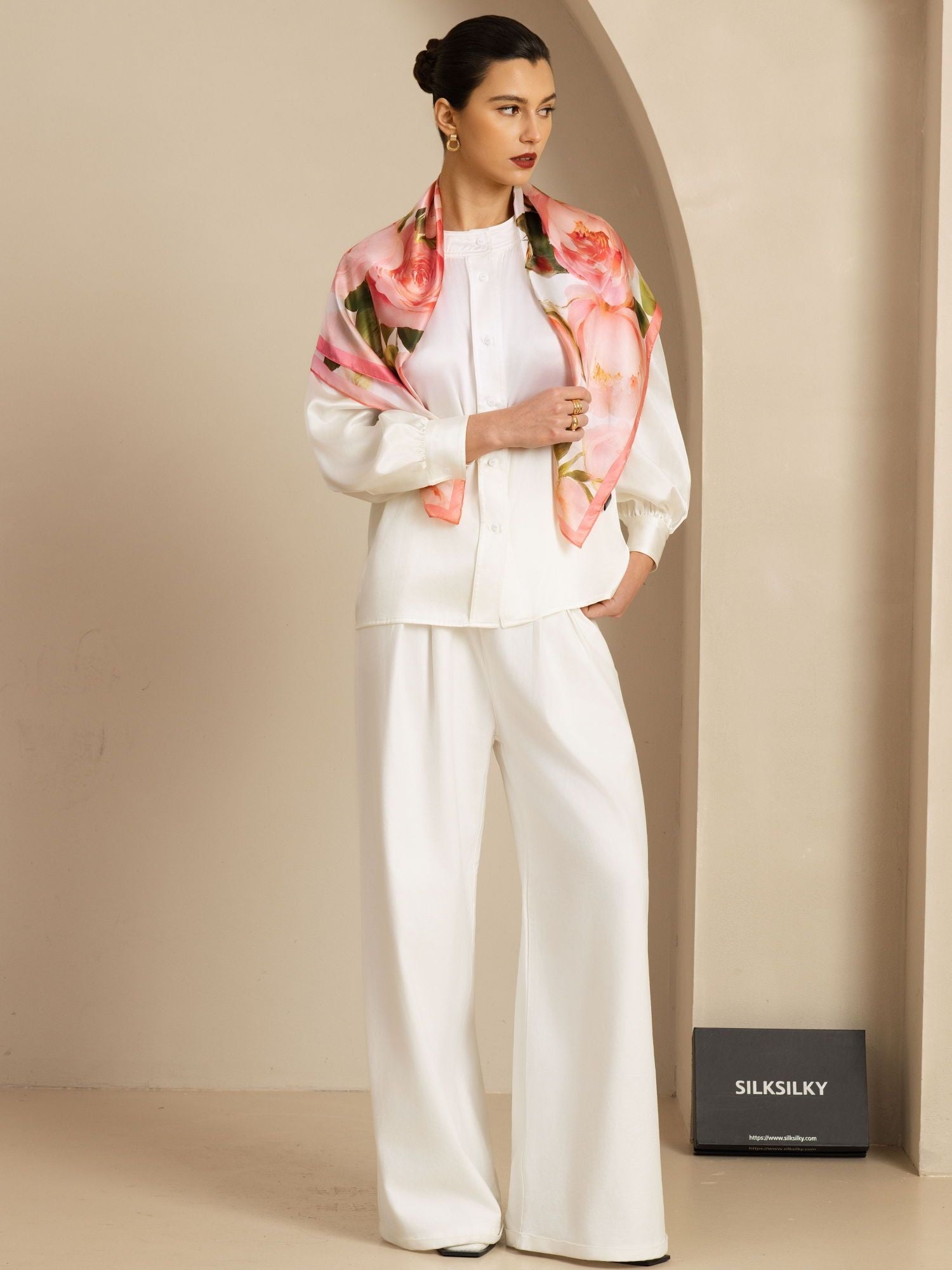 [P108] SilkSilky  Silk Scarf 006