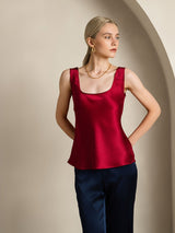 [Wine] SilkSilky  Sleeveless Camisole Top 003