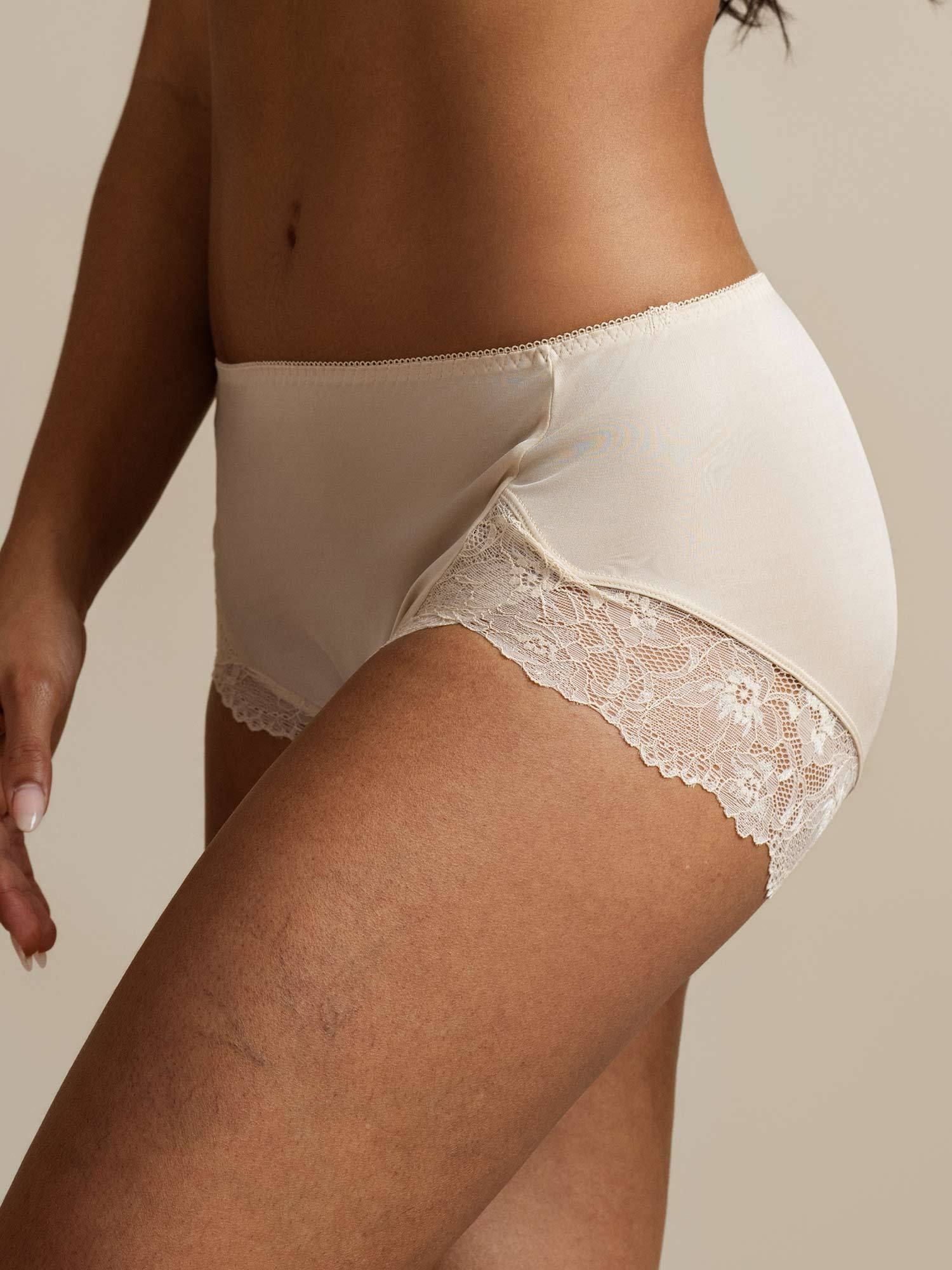 [Beige] SilkSilky  Pure Silk Panty 006,
