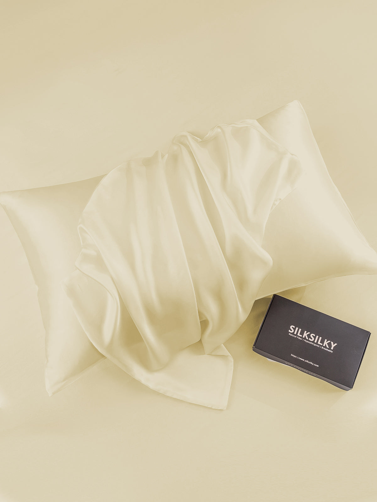 SilkSilky  30Momme Pure Silk Pillowcase Ivory 004