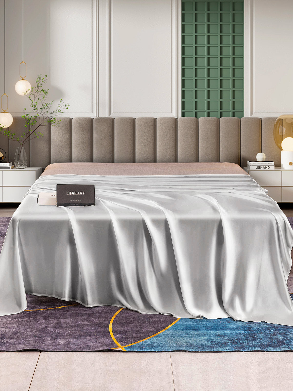 [Silver] SilkSilky  25Momme Pure Silk Sheet 002