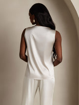 [Light Gray] SilkSilky  Sleeveless Round Neck Camisole Top 002