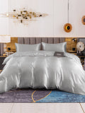 SilkSilky US 19Momme Pure Silk Bedding Set Silver 002