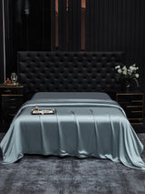 [Grayish Blue] SilkSilky  19Momme Duvet Covers 002