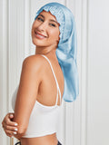 SilkSilky US Pure Silk Sleep Cap LightBlue 004