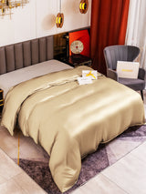 [Beige] SilkSilky  19Momme Duvet Covers 001