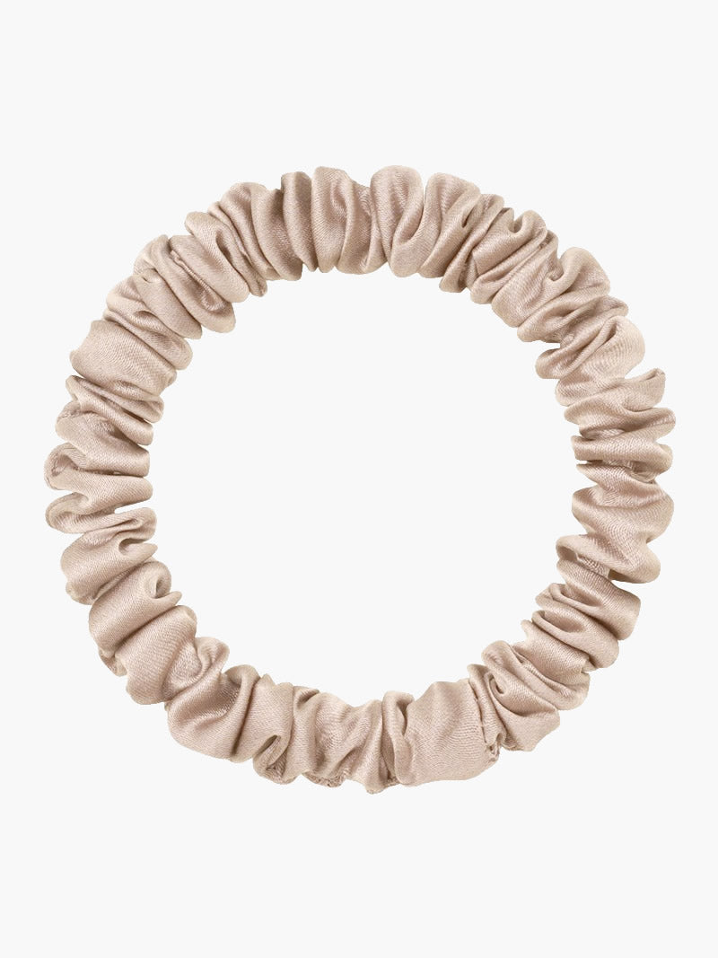 SilkSilky  19Momme Pure Silk Scrunchie Beige 004