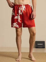 [Wine] SilkSilky 19Momme Mens Sleep Bottoms 003