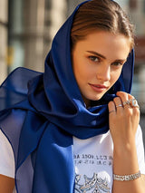 [Dark Blue] SilkSilky  Scarf 003