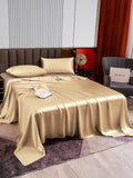 SilkSilky US 22Momme Pure Silk Bedding Set Beige 003