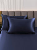 SilkSilky US 30Momme Pure Silk Pillowcase DarkBlue 001