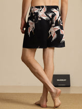 [Black] SilkSilky 19Momme Mens Sleep Bottoms 002