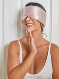 SilkSilky US 19Momme Pure Silk Eye Mask Pink 004