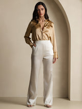 [White] SilkSilky  Women's Pants 001