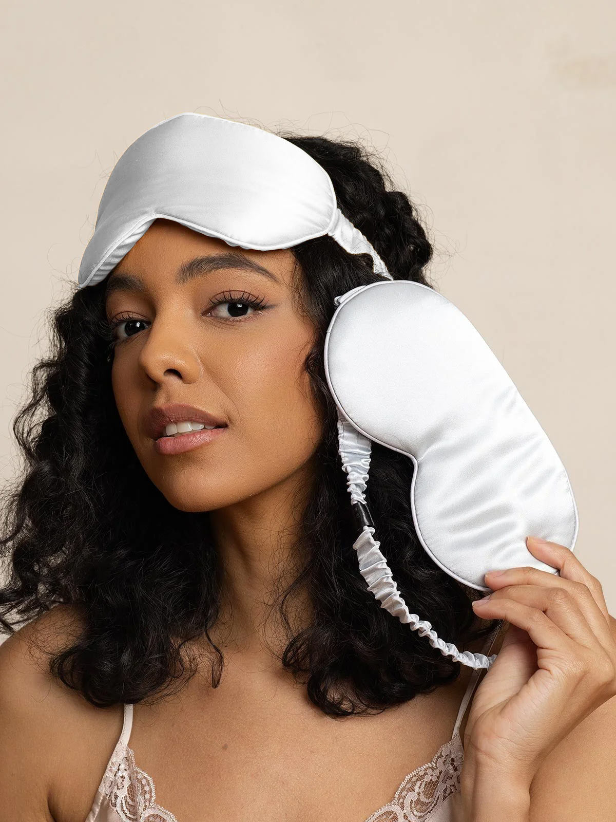 [Light Gray] SilkSilky  Pure Silk Eye Mask 003