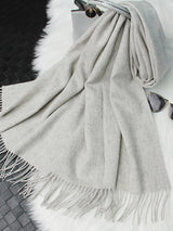 [Light Gray] SilkSilky  Wool Scarf 006