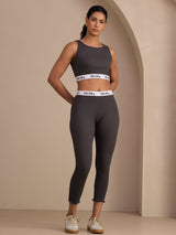 [Gray] SilkSilky Sleeveless Crew Neck Women's Outfit Sets 001