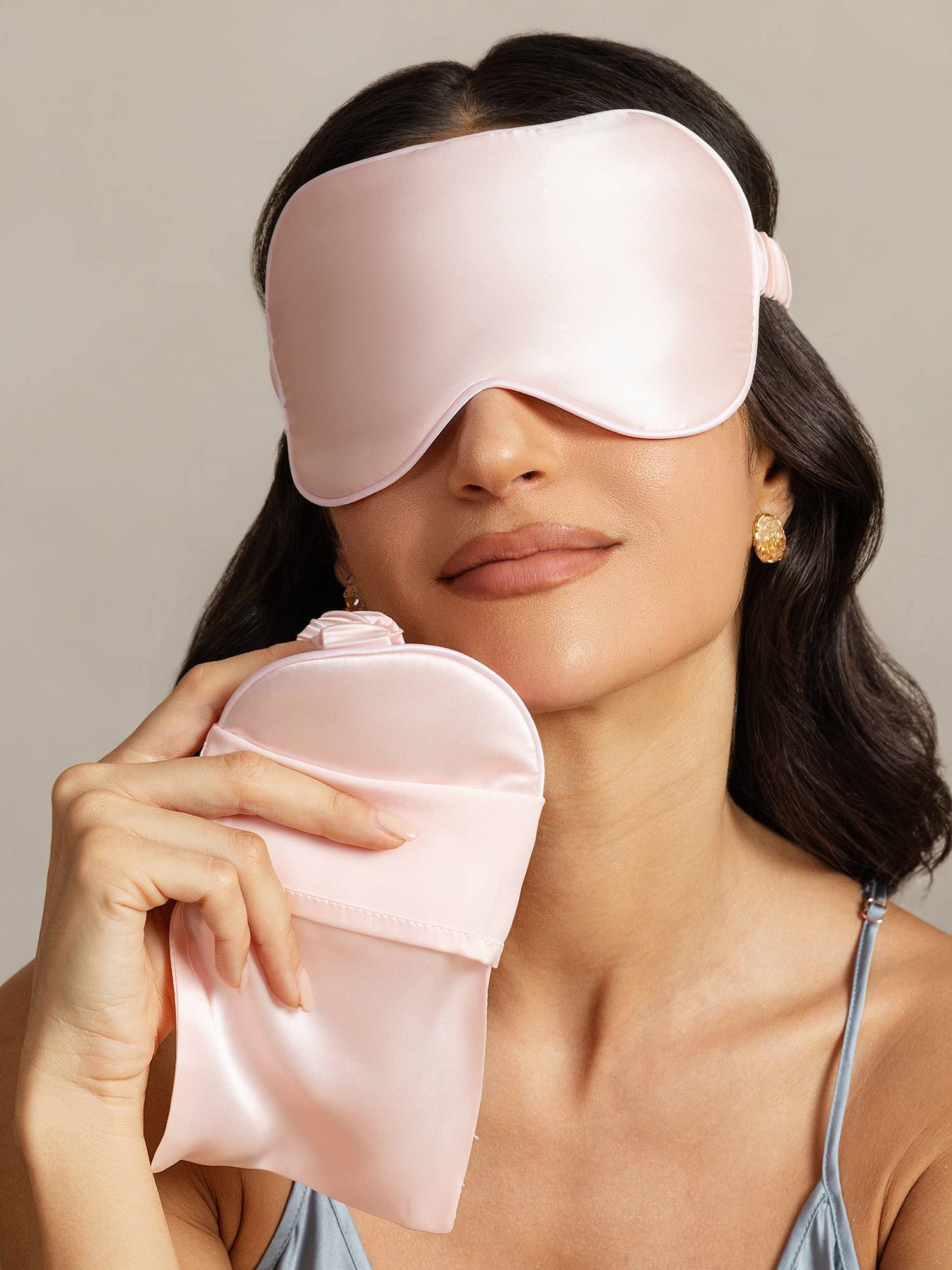 [Pink] SilkSilky Pure Silk Eye Mask 007