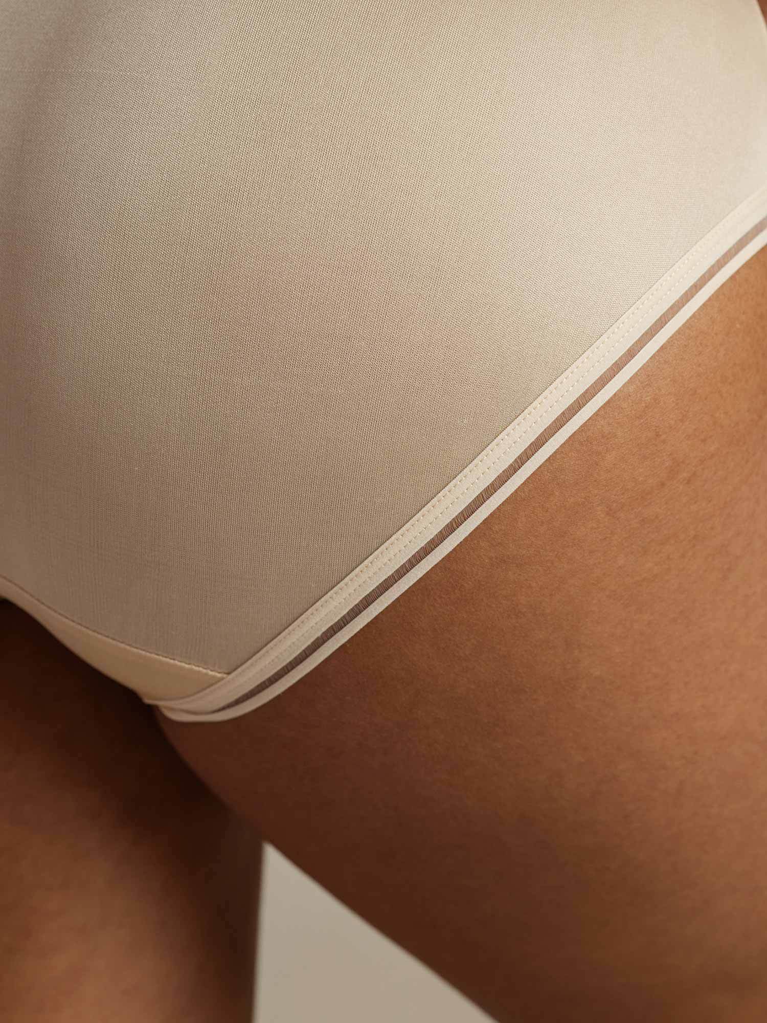 [Beige] SilkSilky  Pure Silk Panty 004,