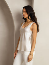 [Light Gray] SilkSilky  Sleeveless V Neck Camisole Top 002