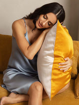 [Gold+LightBeige] SilkSilky  Pillowcase 001
