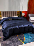 SilkSilky US 22Momme Pure Silk Duvet Cover DarkBlue 003