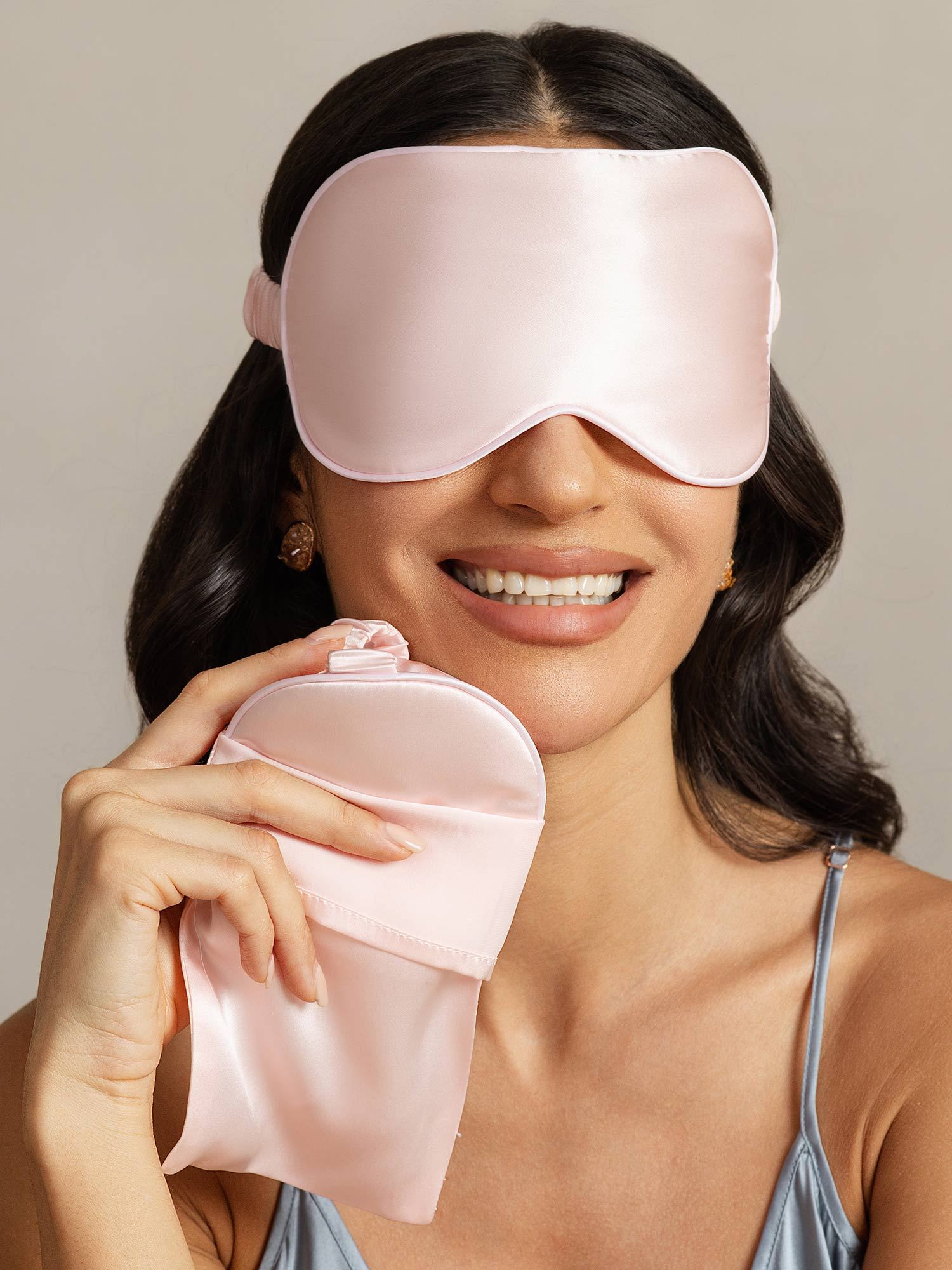 [Pink] SilkSilky Pure Silk Eye Mask 004