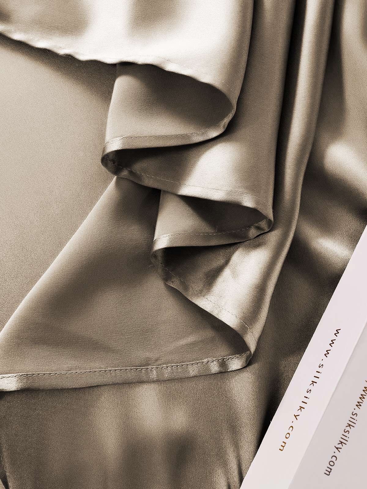 [Khaki] SilkSilky  19Momme Pure Silk Bedding Set 006