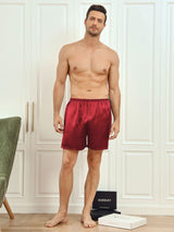 [Wine] SilkSilky  Men's Sleep Shorts 004