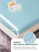 [Light Blue] SilkSilky  19Momme Sheet 004