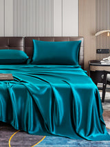 [Teal] SilkSilky  22Momme Pure Silk Bedding Set 006,