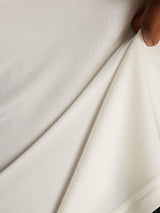 [White] SilkSilky  100% Silk Jersey Long Sleeve Crew Neck Women's T-Shirt 005