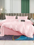 SilkSilky US 25Momme Pure Silk Bedding Set Pink 001