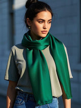 [Dark Green] SilkSilky  Scarf 001