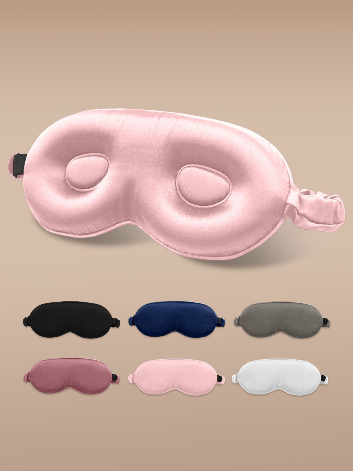 [Pink] SilkSilky 22Momme Pure Silk Eye Mask 001