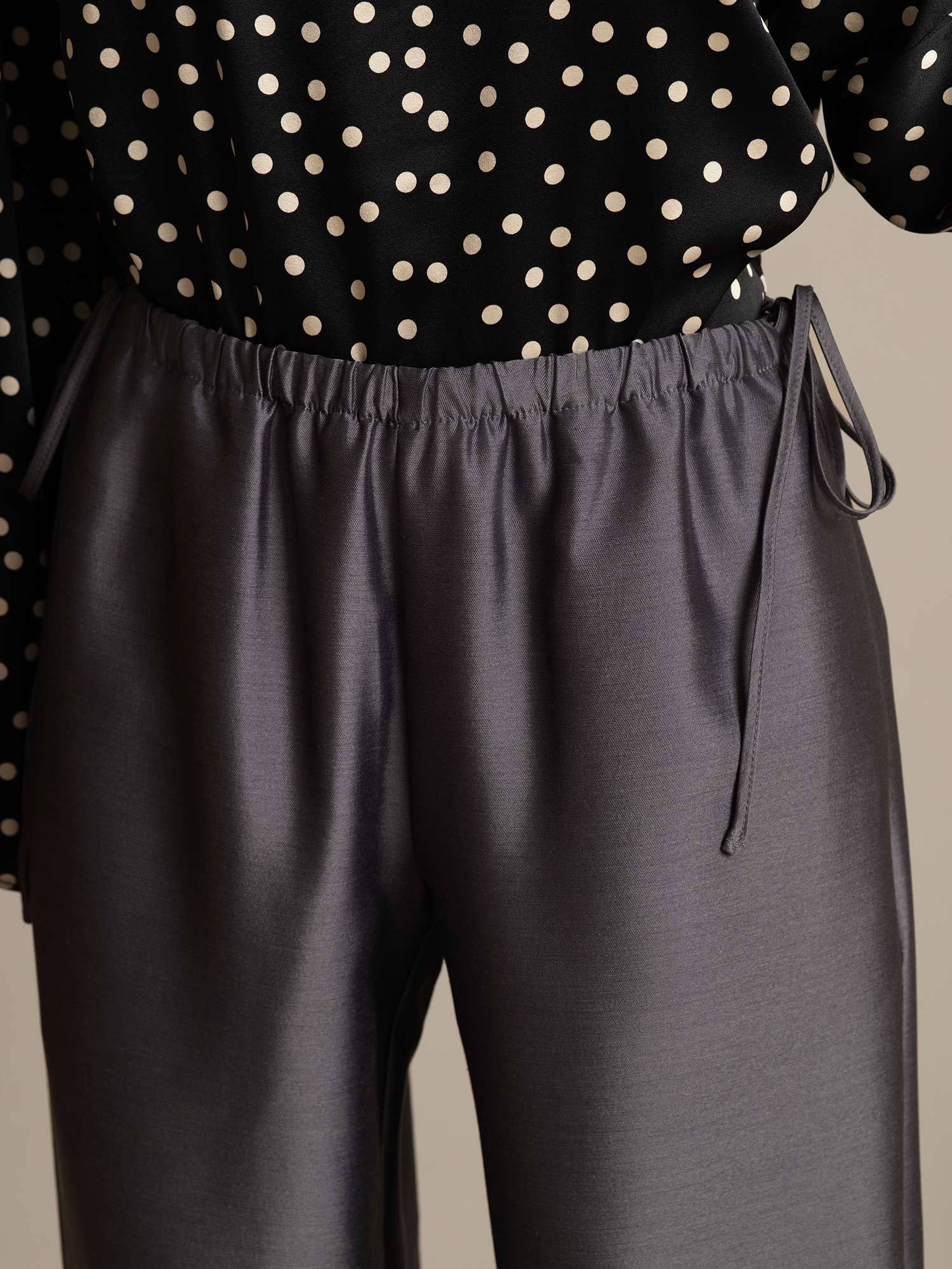 [Gray] SilkSilky  32Momme Silk Womens Pants 004,