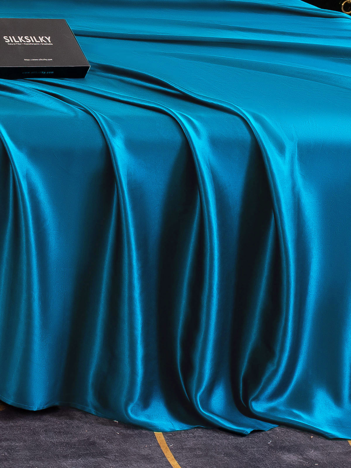 [Teal] SilkSilky  22Momme Pure Silk Sheet 003