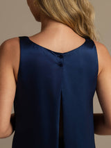 [Dark Blue] SilkSilky  Sleeveless Women's Pajamas 005