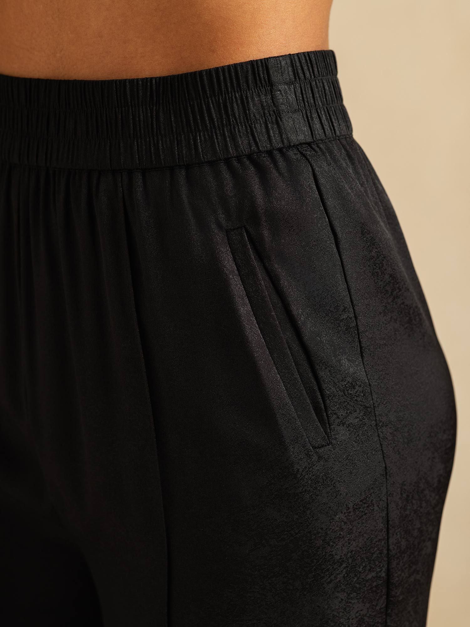 [Black] SilkSilky 22Momme Silk Womens Pants 004